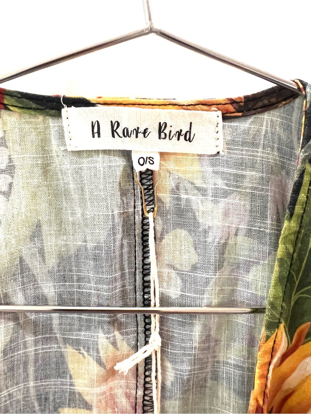 A Rare Bird Sunflower Print Open Front Kimono - Black & Yellow NWT size OS - Picture 8 of 8